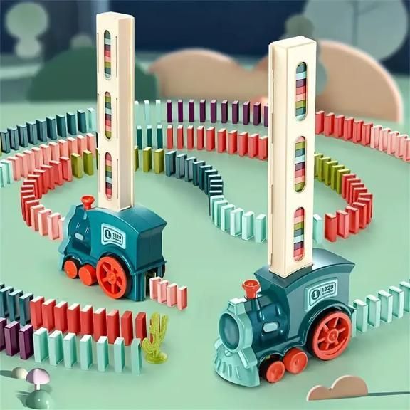 Train Toy Domino Set for Kids BPA-Free Plastic with Sound Effects